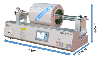 NBD-CMT1200-80TI+ 爐膛滑軌式管式爐1200℃